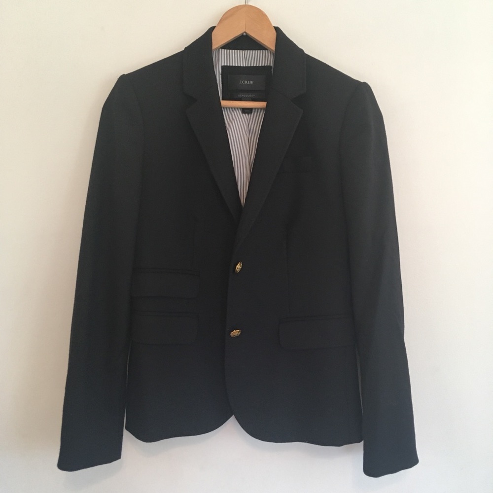 J Crew Schoolboy Blazer - Black, Size 0